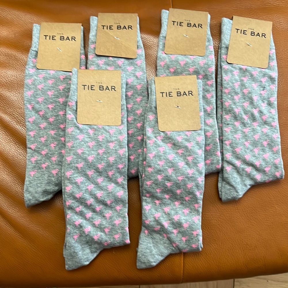 NWT The TIE BAR Lot of 6 Pairs Men's Dress Socks mens socks size 10-13